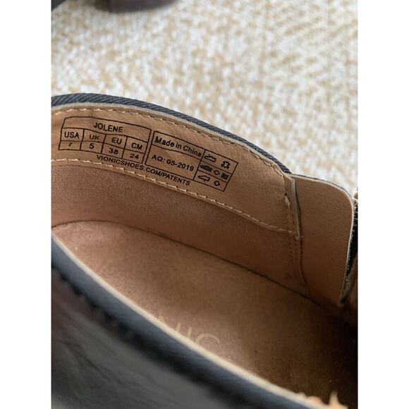 Vionic Booties Jolene Boots Leather Zipper Opening Water Resistant Black 7 - Picture 7 of 10